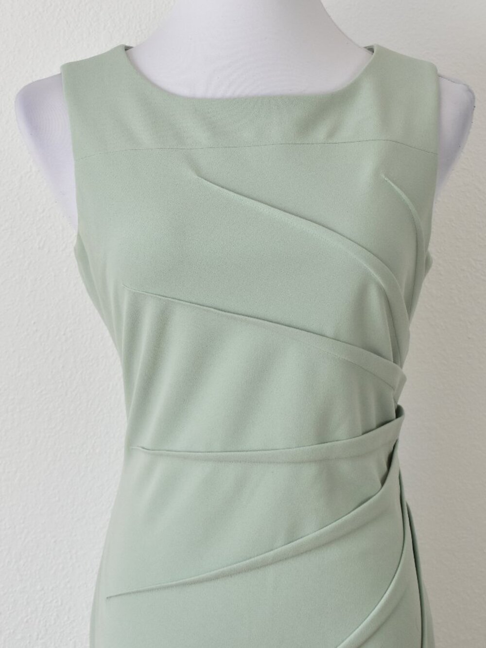 Calvin Klein Starburst Sheath Dress Sage - 8 - Picture 2 of 10